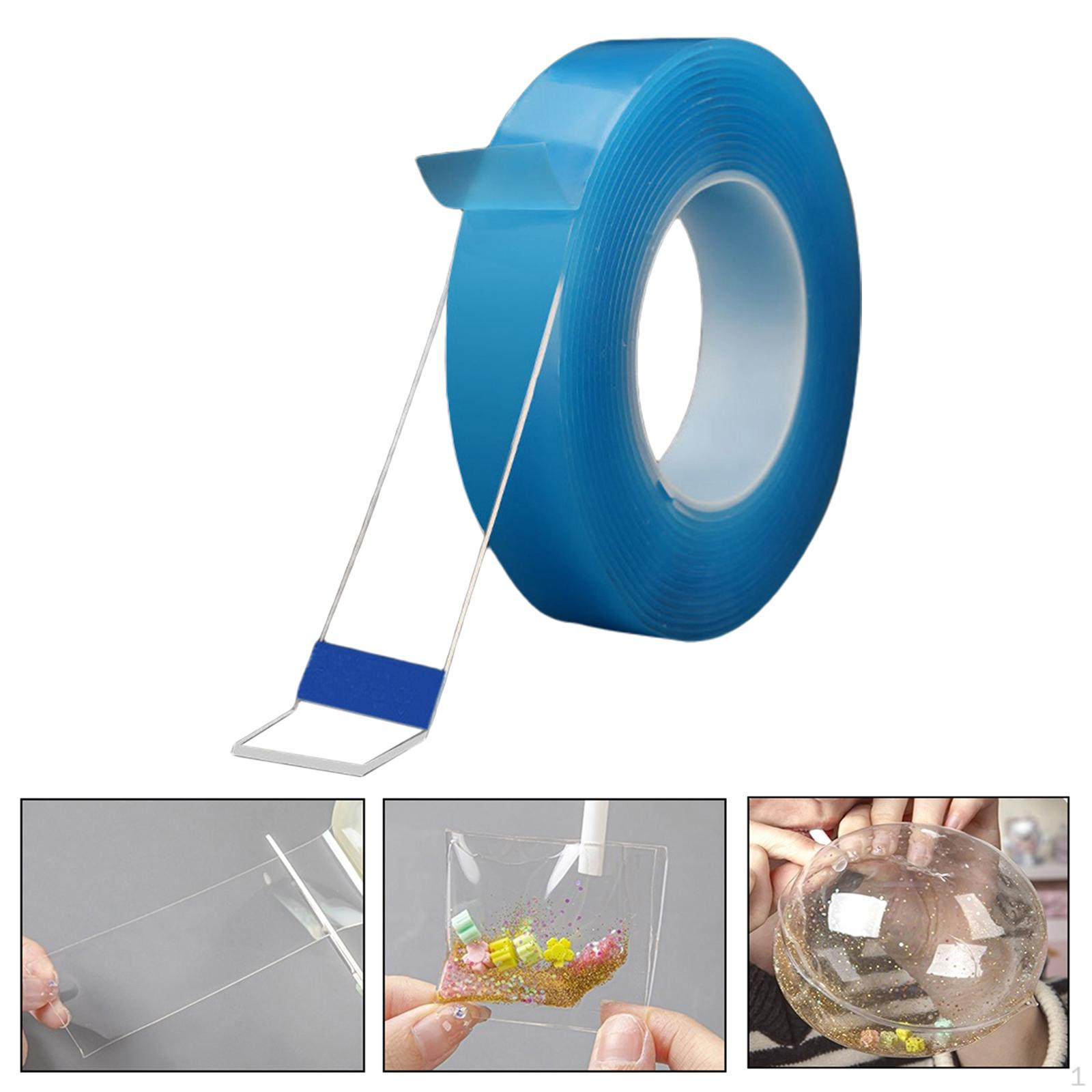 Двусторонняя лента для выдувания пузырей с блестками, сделай сам, водостойкая, креативная, прозрачная, цветная, ручная работа 3meters