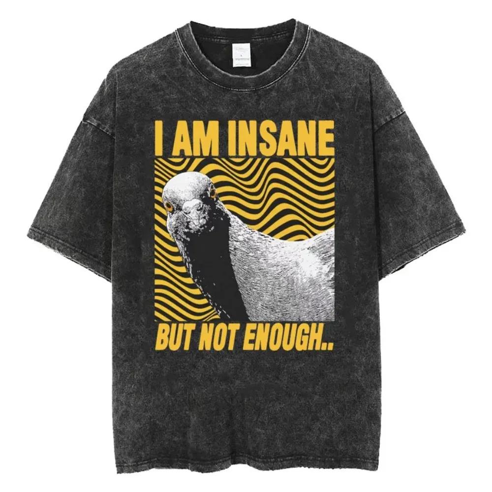 

Amare Box No Thoughts Head Empty Japanese T-shirt Funny Capybara Vintage Washed T Shirt Men Women Casual Loose Short Sleeve Tees S разноцветный