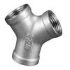 Nerezové trubkové tvarovky Y-kusy 45stupňové šikmé spoje pro plynové a vodovodní systémy, kuchyňskou a zahradní závlahu