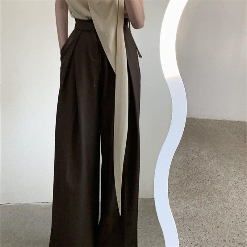 Western Style Pants for Women Autumn with Sense of Drape Wide Legs Exuding Unique Casual Vibe for Commuting Trousers Women’s