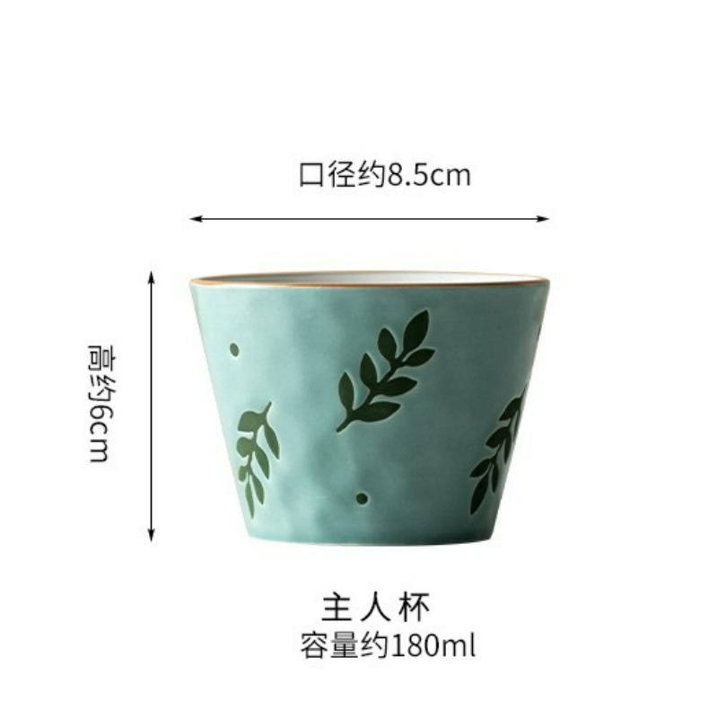 Japanese Style Ceramic Teacup Creative Handmade Household Personal Cup Simple Teacup Office Kung Fu Master Cup Teaset New