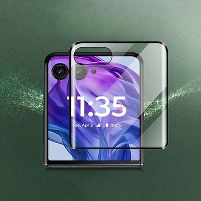 Für Motorola Moto Razr 50 Ultra 50s Razr+ 2024 Razr50 3D-gebogener Displayschutz aus gehärtetem Glas, klare vollständige Abdeckung, Schutzfolie