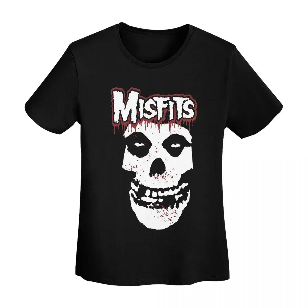 

Misfits Skull TShirt Women Short Sleeve T Shirts ONeck Clothes Cotton Summer Tees Streetwear 4XL