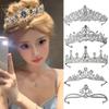 Korean Bridal Tiara Hair Crown Wedding Hair Accessories for Women Silver Gold Crown for Bridal Crowns Tiara Women Gifts