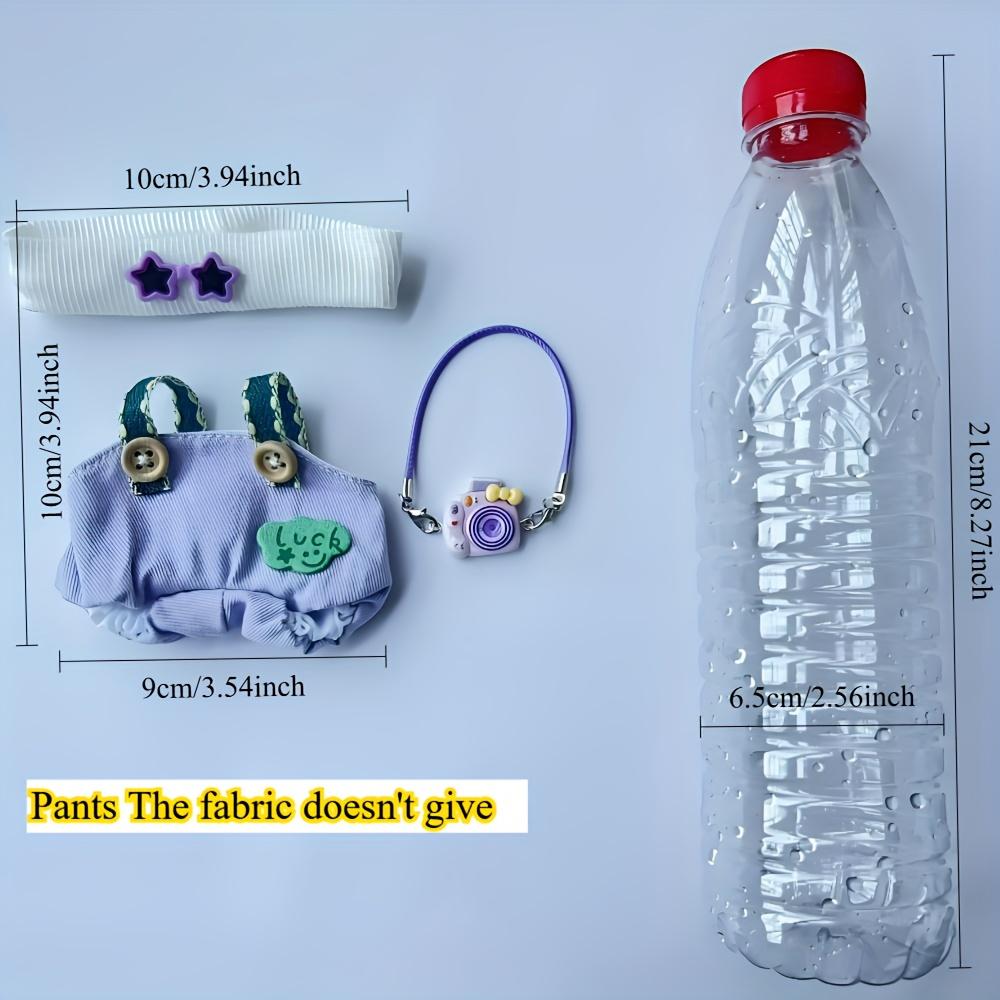 1 set Labubu Plush Doll Accessories - Starry Eye Backpacks, Hats, and Cute Outfits for Festive Gift Boxes, Durable Polyester