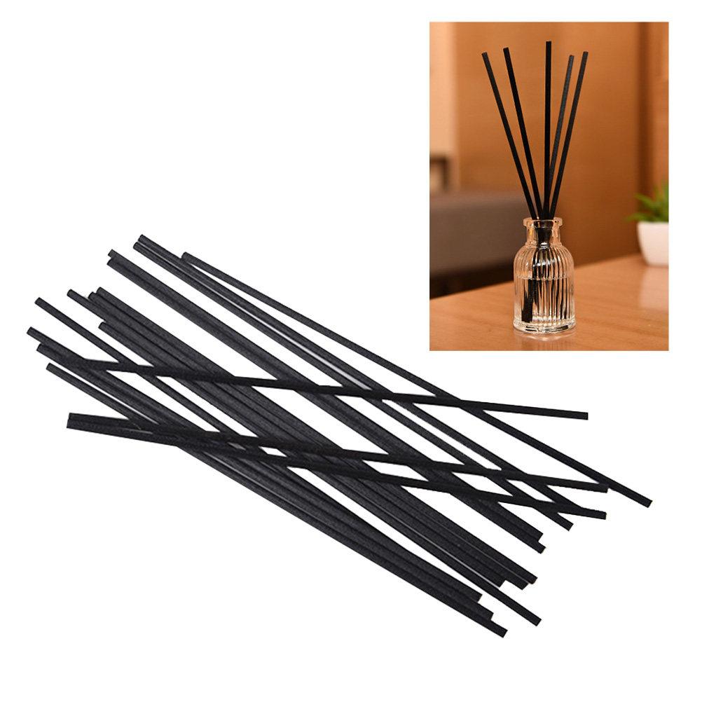 50Pcs Aroma Diffuser Reed Sticks Black 18Cm Long 3Mm Rods Replacement for Home Scent Air Purification