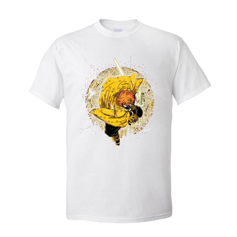 Men Tops  Tees Thunder Breathing Sleeping Zenitsu Attack Lovers Day 100 Cotton O Neck Mens T Shirt TeeShirts Anime