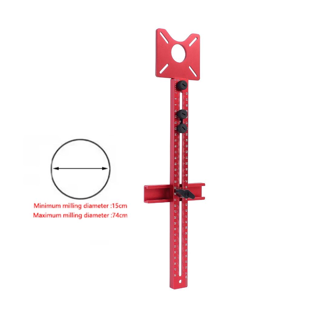 4 In 1 Aluminum Router Circle Cutting Jig Router Milling Groove Bracket Multifunctional Cabinet Hardware Jig Router Guide