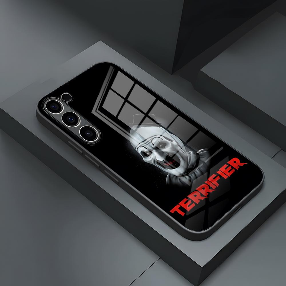 Horror Movie Terrifier Phone Case For S24 Ultra Samsung S23 Fe S22 S20 S21 Plus Galaxy A54 A34 A24 A53 Note 20 Glass Cover