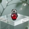 Titanium Heart Bat Wing Ear Stud Piercing Earring, Fashionable and Sweet European-Korean Style.