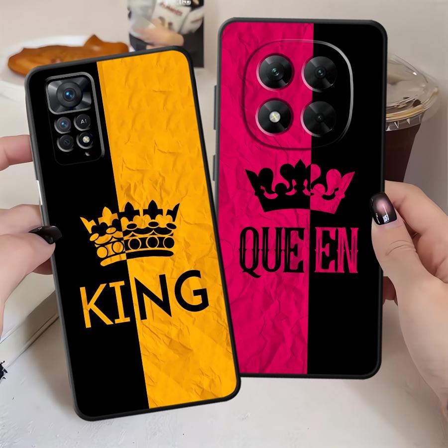 Pouzdro na telefon s písmeny Crown pro Xiaomi Redmi Note 14 12C 13C A4 A5 10 12 11 A3 A1 14C K80 9 8 7 13 Pro Plus K40 A1 A2