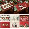 1/4pcs Linen Christmas Placemats Tableware Mat Christmas Decorations For Home Kitchen 2026 Xmas Navidad Noel NewYear Table Decor