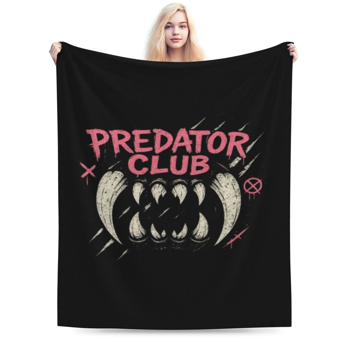 

Predator Club Punk Fang Emblem Personalized Comfortable Gift An UltraSoft Micro Fleece Blanket 75x100cm 30x40in