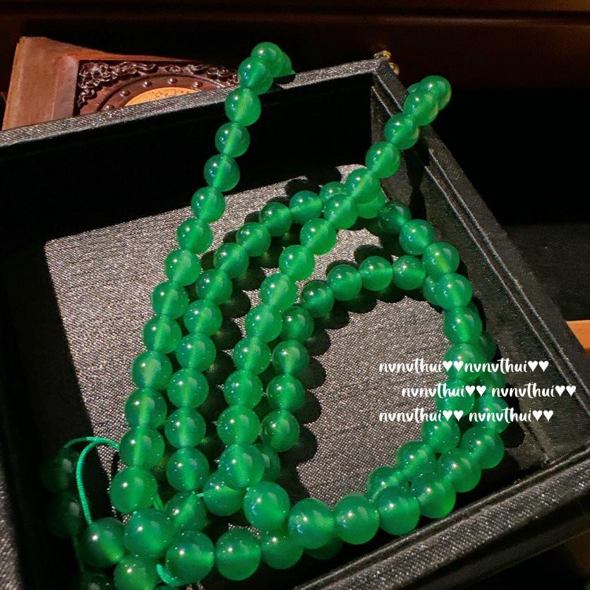 Brazilian Chalcedony Landscape Gem Necklace, Planting Water Yingying, Princess Agate Beaded Sweater Chain, Combination