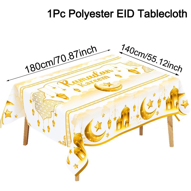 Ramadan Decor Tablecloth EID Mubarak Decor For Home 2025 Ramadan Kareem Islamic Muslim Party Eid Al Adha Gifts Happy Eid Al Fitr