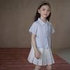 Hacikis Girls' Summer Casual Patchwork Shirt