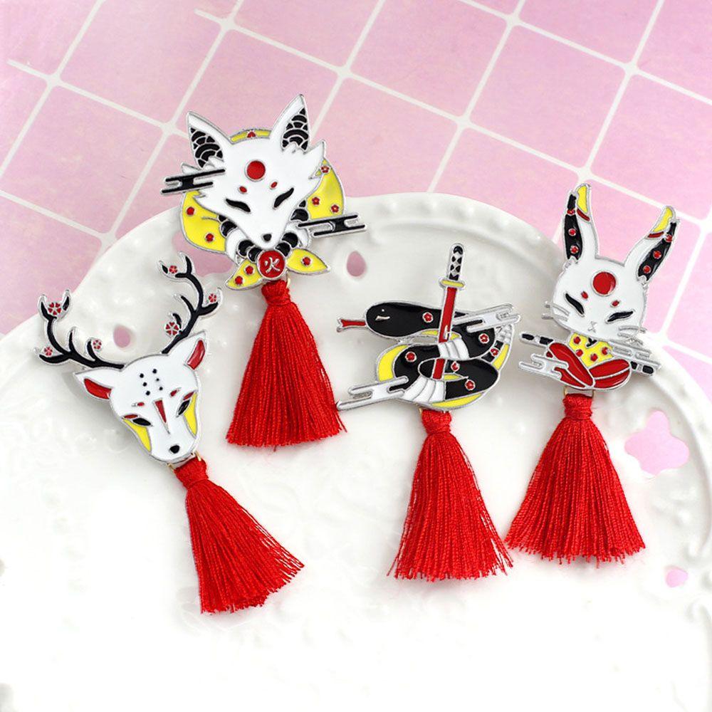

Gifts Dress Accessories Rabbit Kitsune Deer Snake Enamel Backpack Badge Brooch Lapel Pin Jewelry rabbit