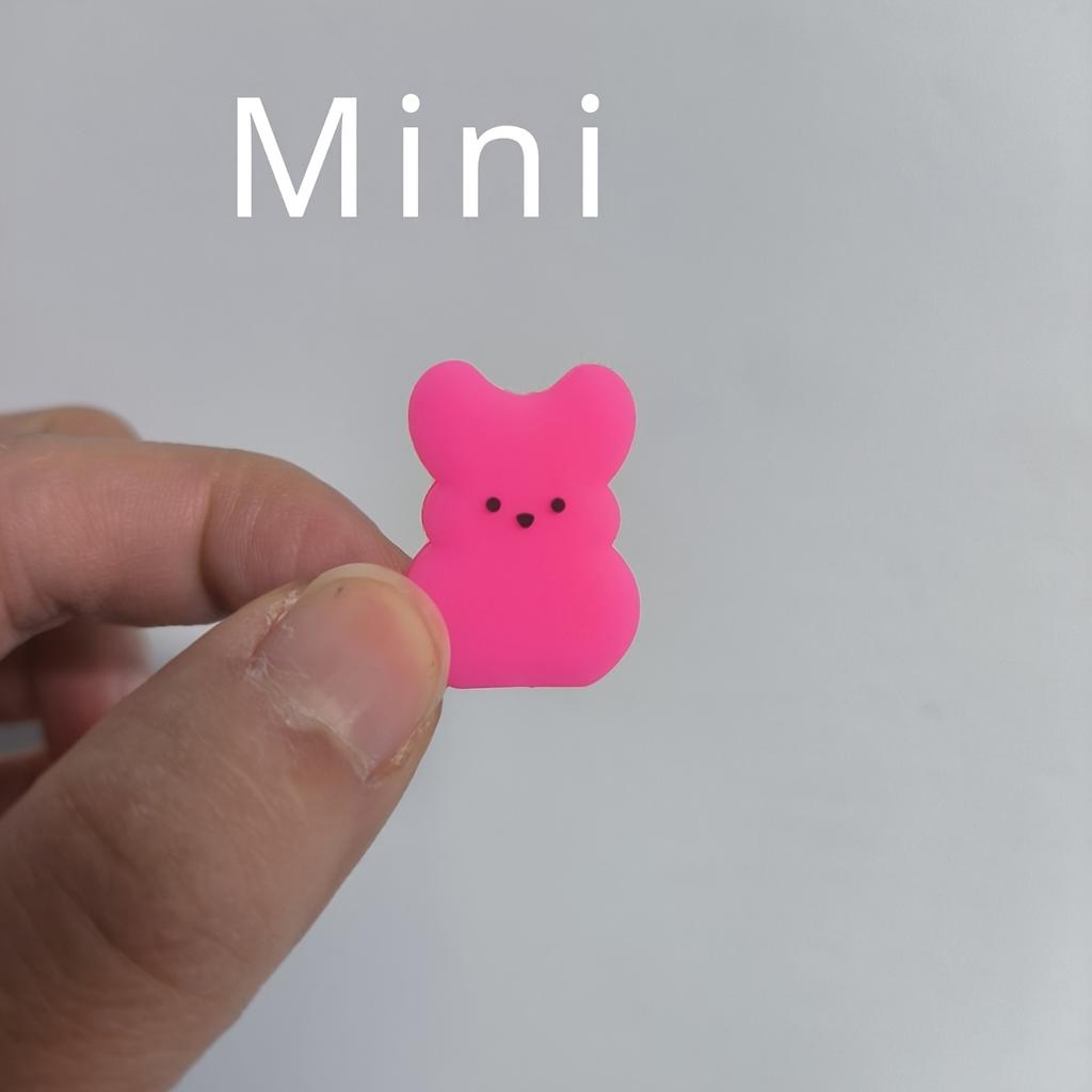 Colorful Easter Bunny Silicone Beads for DIY Crafts - Ideal for Pen Decoration & Jewelry Making, Festive Decorations, Silicone Craft Beads