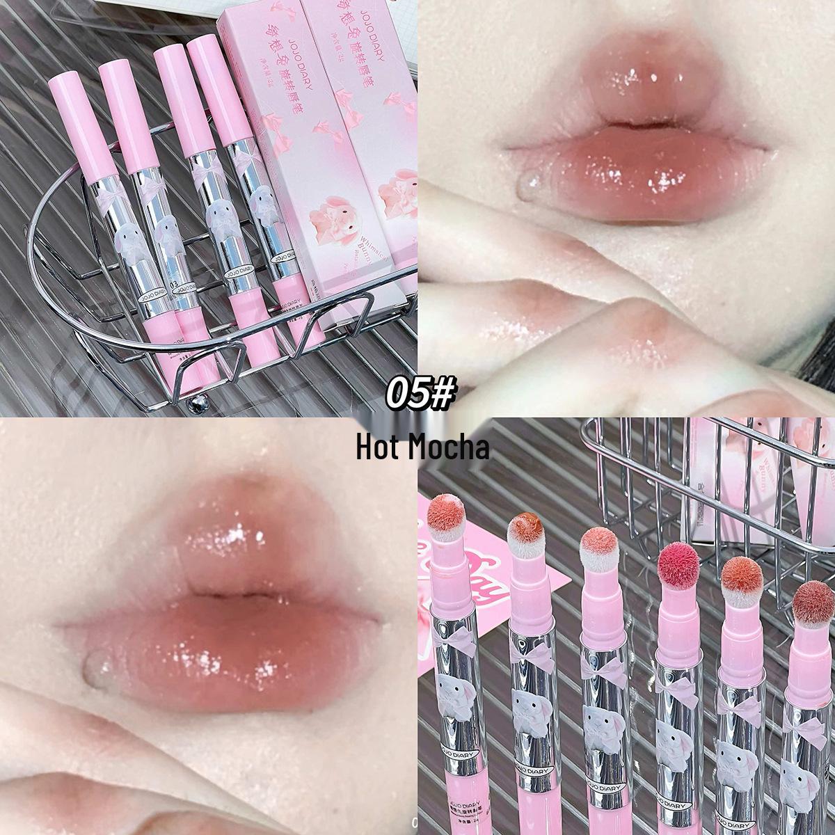 

Makeup Jojo Diary Fantasy Rabbit Moisturizing Lipstick: Twist-up, Watery Mirror Finish, Stain-resistant, Whitening Formula.