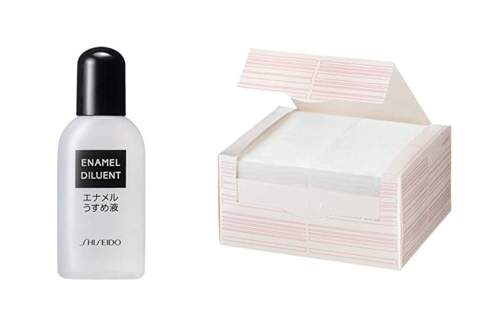 

Shiseido Enamel Thinner NA 15mL Cleaning Cotton 80 Sheets Set +