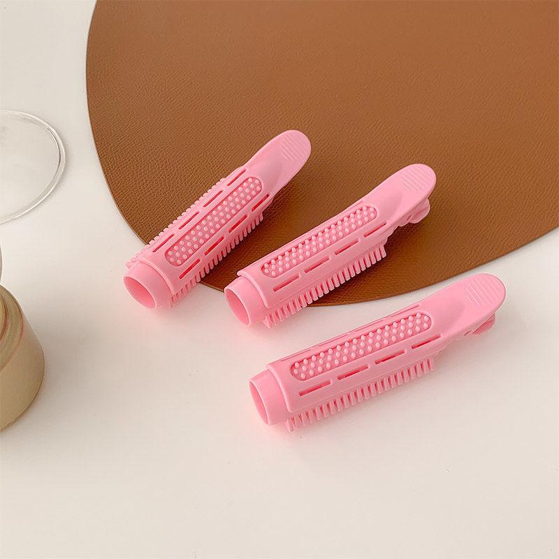 

4/8 шт. Пушистые объемные зажимы для корней волос - Самозакрепляющийся инструмент для укладки волос для мгновенной челки и DIY бигуди для волос для женщин 4pcs розовый