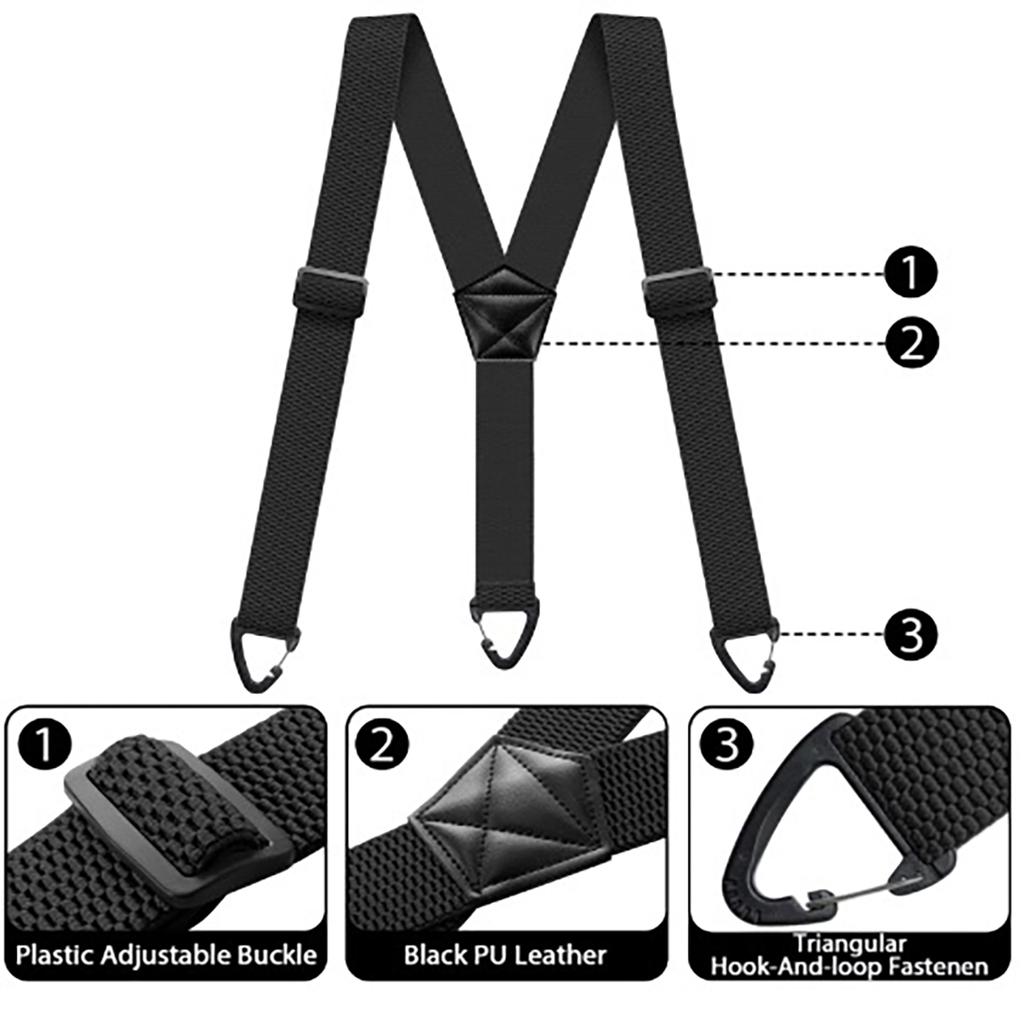 Tirantes Ocultos para Hombre de Trabajo Pesado Ropa con Tirantes en Y