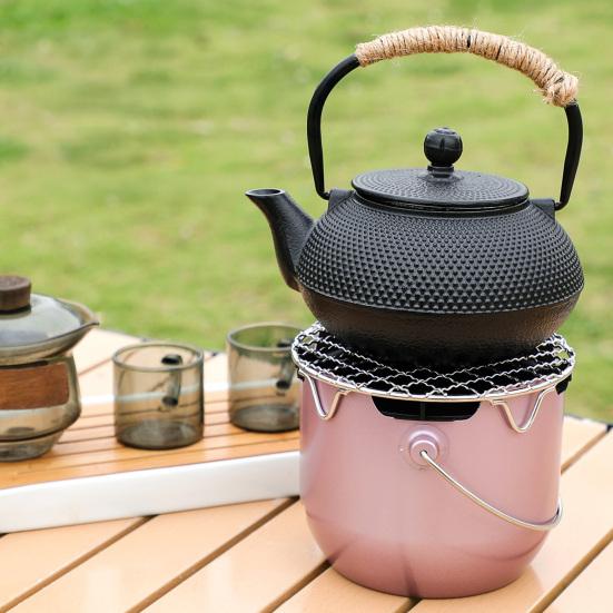 Mini Charcoal Stove Stainless Steel Portable Oven for Tea Making Efficient Heating Lightweight BBQ Stove for Indoor Outdoor Use