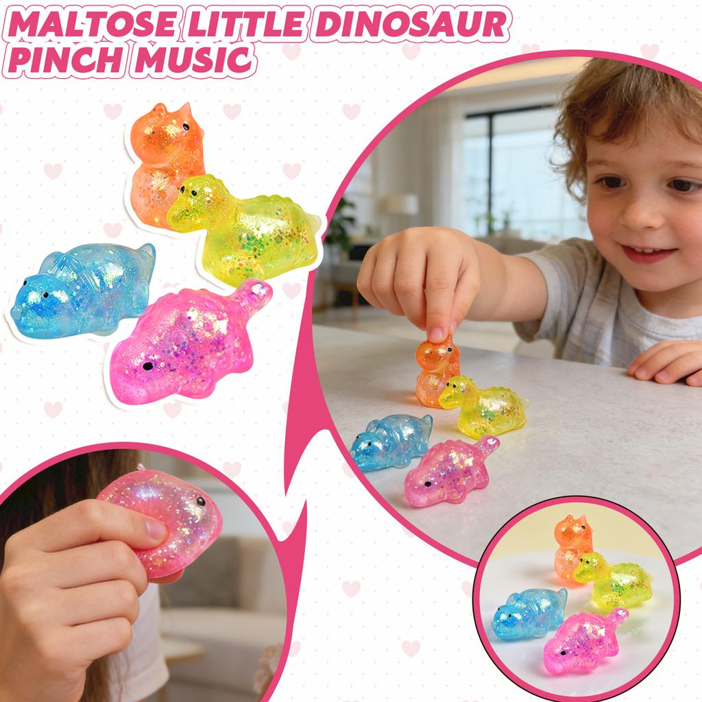 Simulated Food Toy Maltose Dinosaur Fun Glitter Animals Maltose Stress Relief Toy