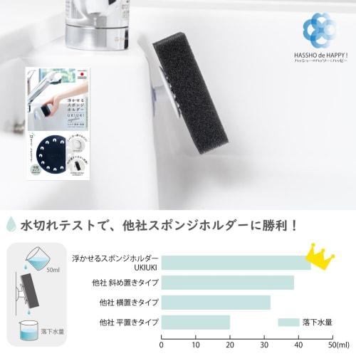 [Yasho Shoji Official] UKIUKI SHU-01S Floating Sponge Holder (Black x 2)