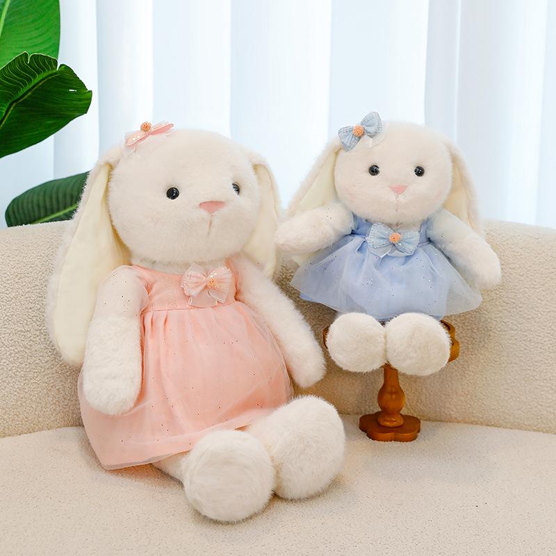 Cute Princess Rabbit Plush Toy Girl Birthday Gift Skirt Undulating Rabbit Rag Doll Healing Doll