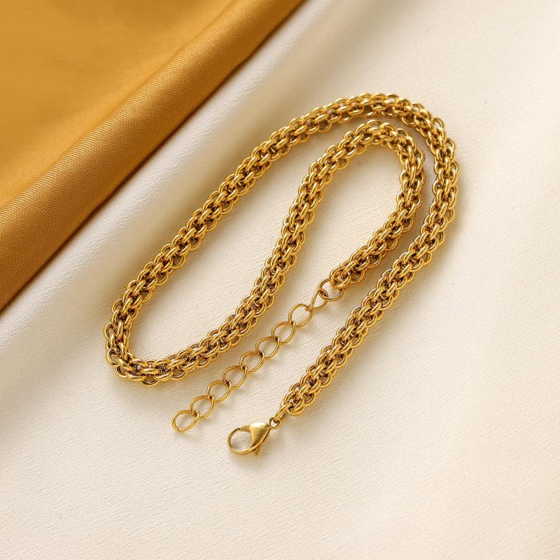 INSSGG Luxury Gold Cuban Chain Necklace
