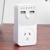 Durable Timer Socket Delicate Texture Timer Socket Intelligent Timing Switch Kitchen Outlet 2 Port USB Charger Adapter