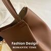 Ribbon Design Large Capacity Tote Bag Soft Underarm Bag Fashionable PU Shoulder Bag  Casual