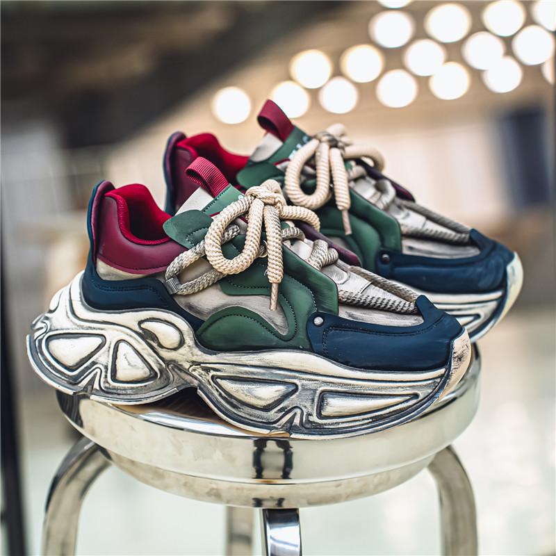 

Men s shoes 2025 autumn and winter popular student sports trend running shoes casual versatile waterproof platform dad shoes 44