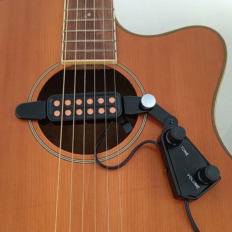 12 Sound Hole Magnetic Pickup Transducer Replacement Magnetic Transducer Guitar Sound Hole Pickup Guitar Accessories