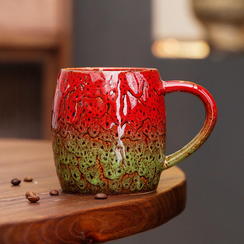 Large Retro Kiln Coffee Cup American Ceramic Cup Large Capacity Mug