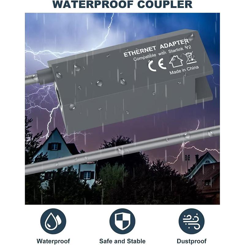 Adaptateur Ethernet Pour Antenne Parabole Starlink Internet Satellite V2 Kit CPL Pour Réseau Externe Filaire Adaptateur Ethernet Gen2