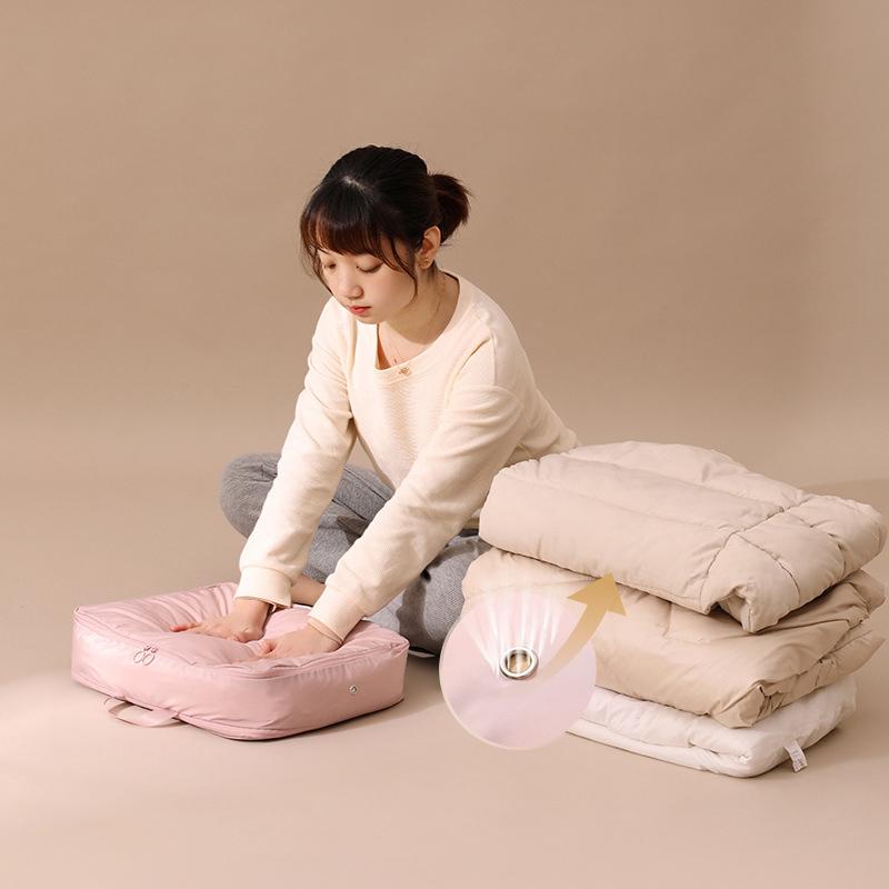 1Pc Large Capacity Portable Travel Storage Bag Clothes Quilt Storage Compression Bag Waterproof Down Jacket Clothes Organiser