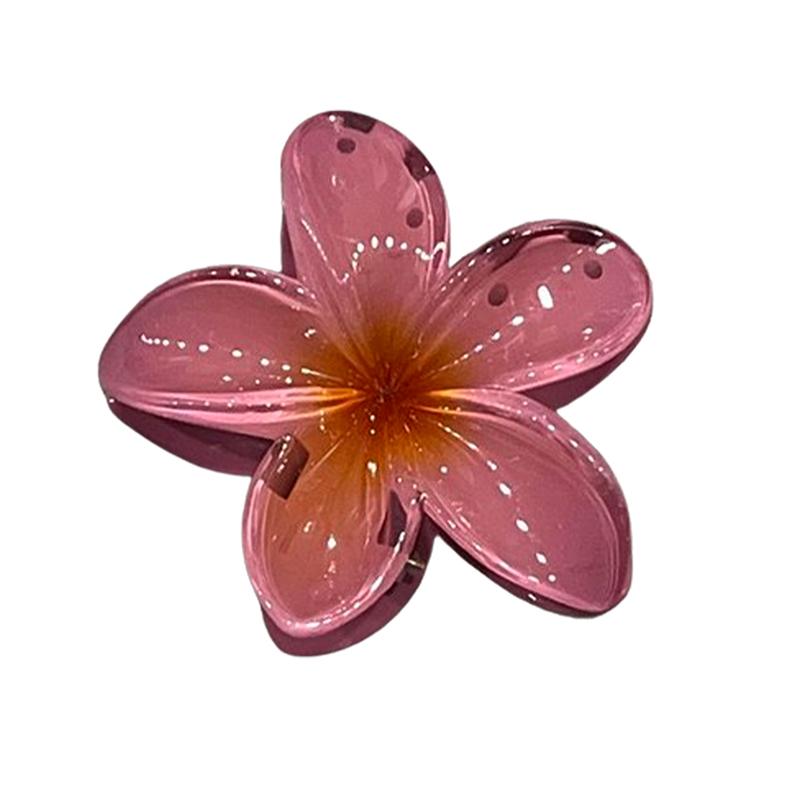 Vintage Gradient Farge Blomst Hårklype Hai-klemme Hodeplagg For Kvinner Jente Søt Floral Søt Hårtilbehør
