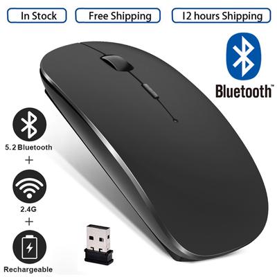 Wiederaufladbare drahtlose Maus Bluetooth-Maus Computer Ergonomische Mini USB Mause 2,4 GHz Leise Macbook Optische Mäuse für Laptop