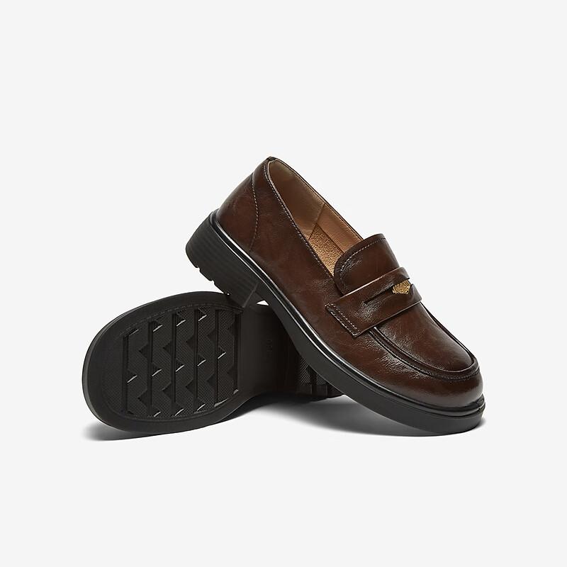 BASTO Leder Damen Plateau-Single-Schuhe