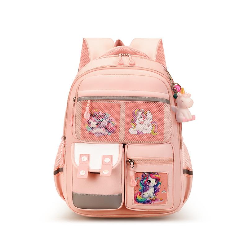 

Cartoon Animation Boys And Girls Backpack Large Capacity Elementary School Bag Children S Backpack розовый