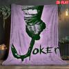 Horror Clown Joker Flannel Blanket Warm Cozy Lightweight Throw for Bed Couch Living Room Gothic Style Home Decor