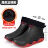 Rain shoes wear fashion rubber shoes couple color matching waterproof shoes camping adventure wading shoes trend men's and women's rubber shoes