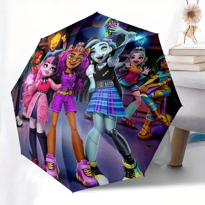 1pc Monster High, Halloween Themed High-quality Umbrella,Automatic Opening and Closing Umbrella,Multi-functional Umbrella G0811401