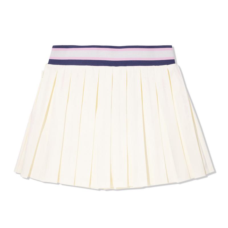 Li Ning Trendy Sports Series Color Block Soft Comfortable Breathable Versatile Casual Skirt Women skirts Off-White ASKV296-6
