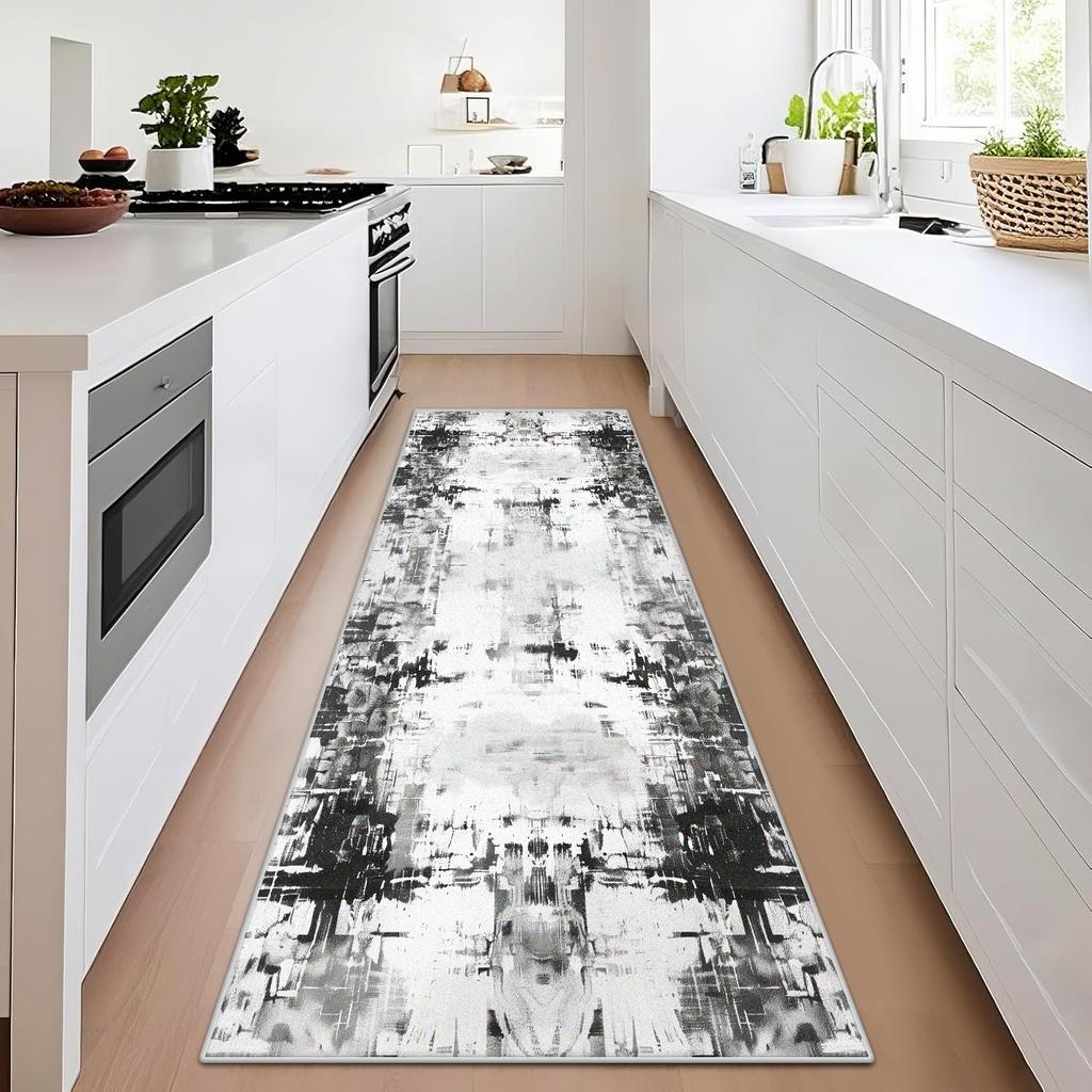 Nordic Abstract Long Carpet Corridor Non-slip Area Hotel Passageway Runners Washable Mat Entry Hallway Rugs Doormat Easy Clean
