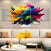 5 Panels Colorful Smoke Posters, Modern Wall Arts, Ideal Decoration For Bedroom, Living Room, Kitchen, Dormitory,No Frame