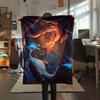 Cute Charizard  Print Flannel Blanket, High quality Comfortable for All Seasons, Home Decor, Warmth and Comfort