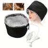 Waterproof Electric Hair Steamer Cap Thermal Treatment Hat with Adjustable Temperature for Deep Conditioning Home Salon SPA Care